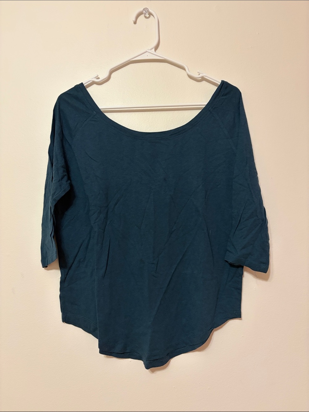 FABLETICS Dark Blue Off The Shoulder Long Sleeve Workout 🏋️‍♀️ Top